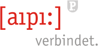 Logo aipi: verbindet.